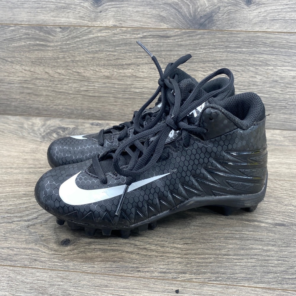 Nike Alpha Menace Shark Football Cleats Youth 2Y Black White 880136-011 - Picture 7 of 9